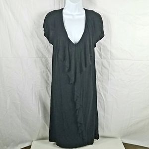 Mossimo Black Short Sleeve Low Cut Swing Dress